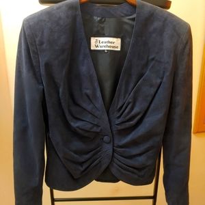 The Leather Warehouse Dark Blue Jacket. SZ 6. NWT.